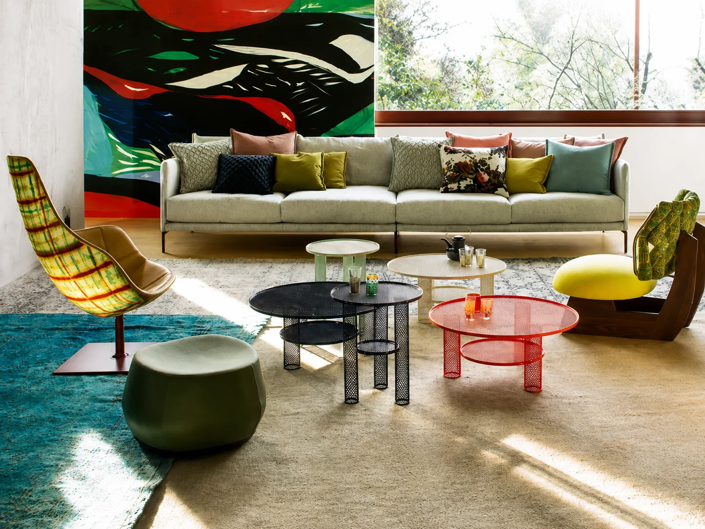 Moroso colourful seating and low tables