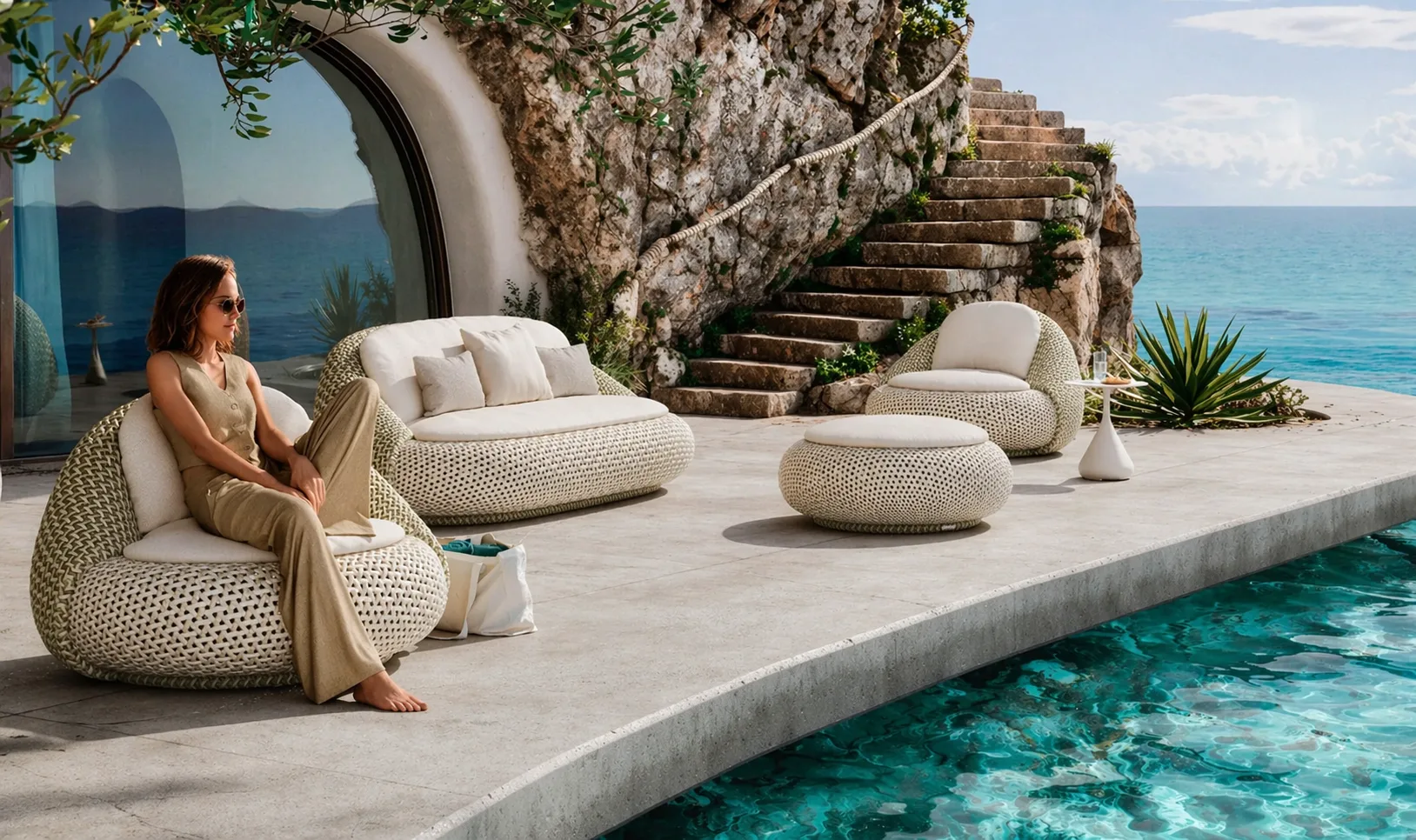 Dedon woven outdoor furniture at Elementi