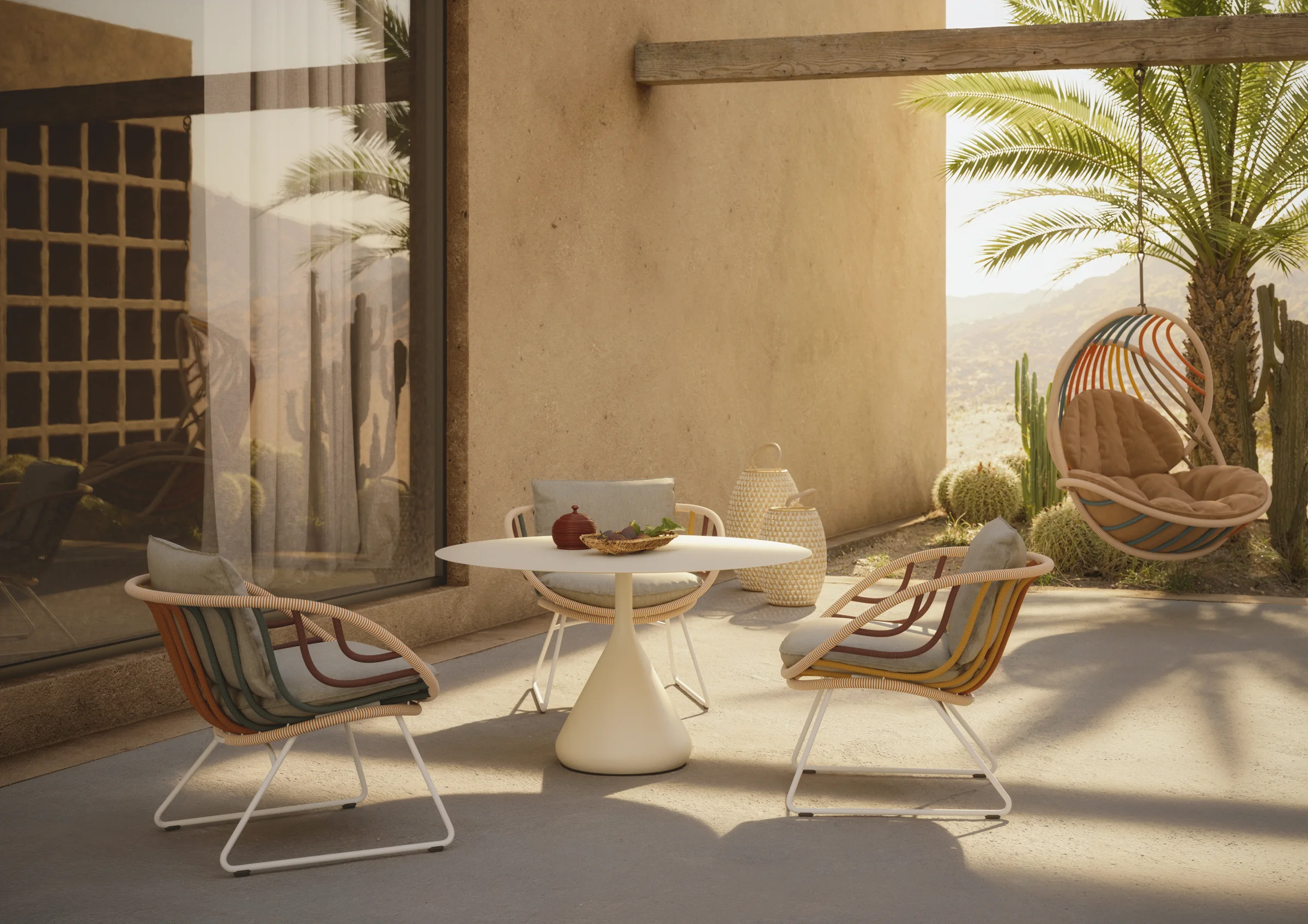 Dedon Kida chairs on a terrace at Elementi Bengaluru